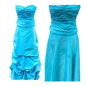 David’s Bridal 3 Piece Blue Formal Gown, 6